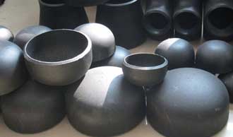 Black carbon steel pipe end cap