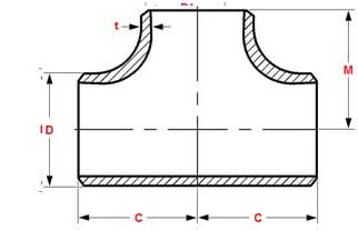 Buttweld Equal Tee Dimensions